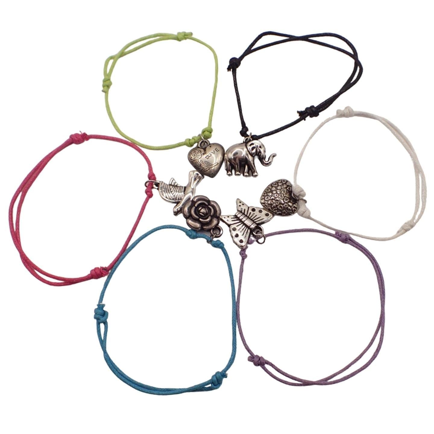 Girls Adjustable Corded String Bracelet